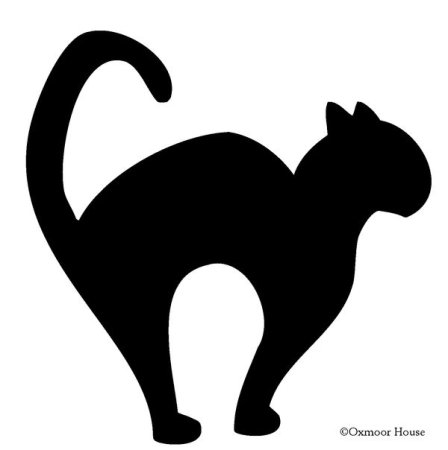 Трафарет кошек для Хэллоуина