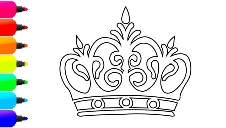 Корона раскраска