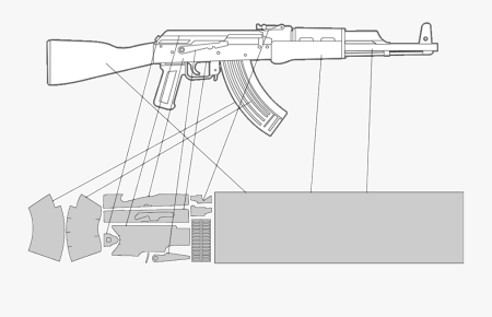 Чертеж Калашникова АК 47