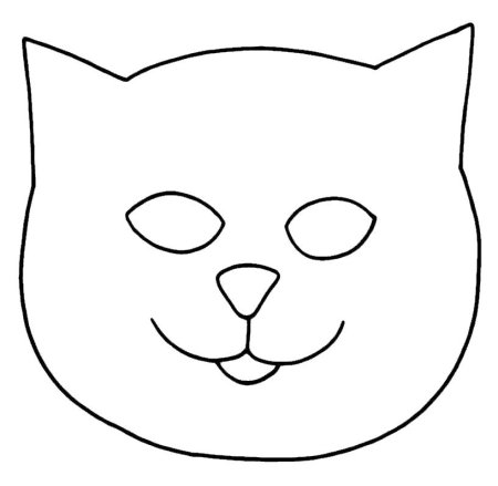 Маска кота для вырезания