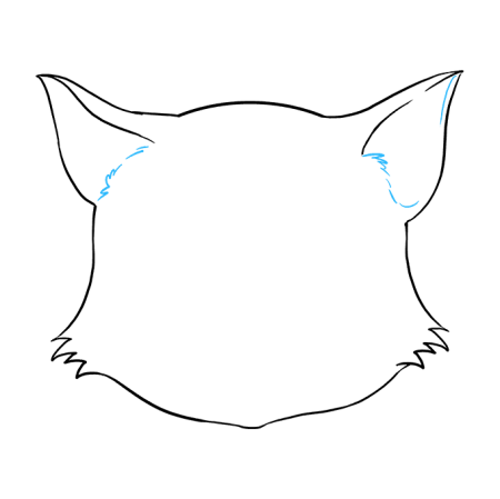 Морда кошки контур