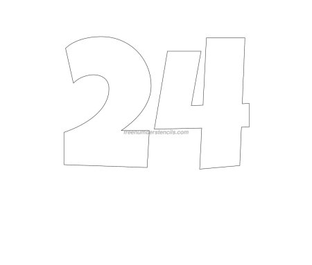 Трафарет числа 24