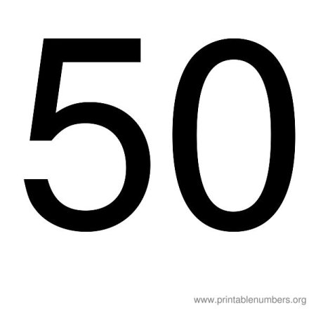 Красивая цифра 50