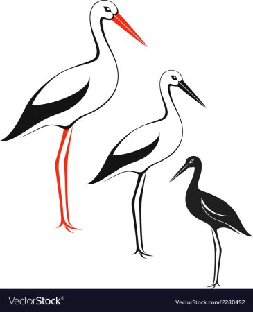 Журавль рисунок