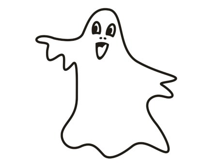 Трафарет призрака на хэллоуин (46 фото)