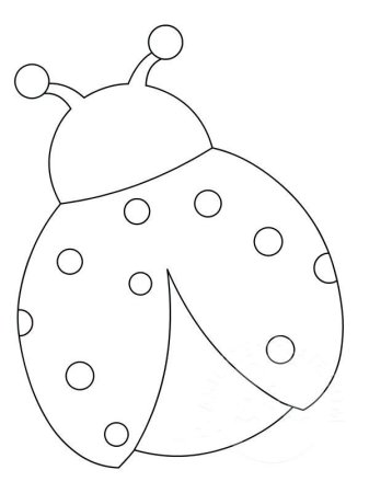 Божья коровка трафарет