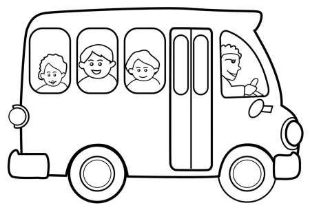 Раскраска автобус