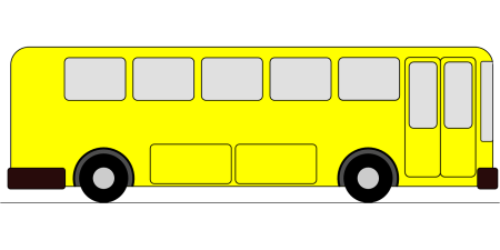 Нарисовать автобус сбоку