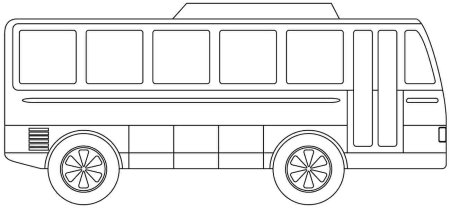 Автобус раскраска для детей