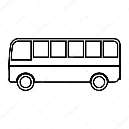 Автобус раскраска для детей