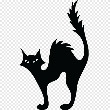 Черная кошка на Хэллоуин