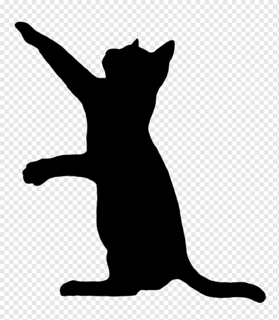 Черная кошка силуэт