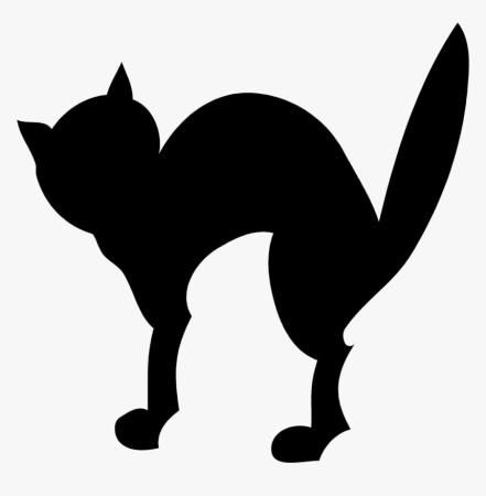 Черная кошка силуэт