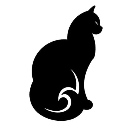 Силуэт грациозной кошки