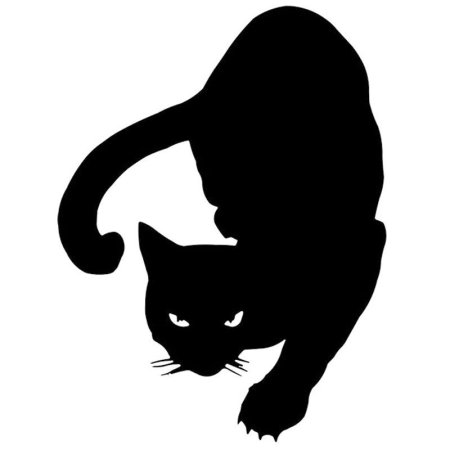 Трафареты кошек черно белые