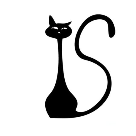 Силуэт кошечки для аппликации