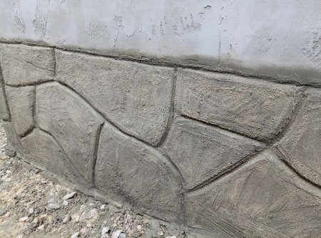 Штукатурка цоколя под камень