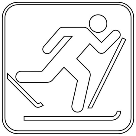 Трафарет зимние виды спорта