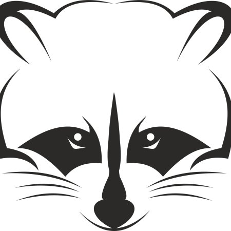 Нарисованная морда енота