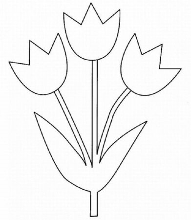 Трафарет тюльпана для вырезания (47 фото)