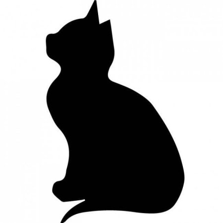 Профиль кошки силуэт