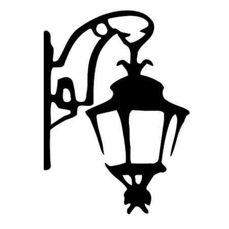 Трафарет фонарь уличный