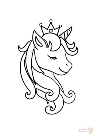 Единорог трафарет