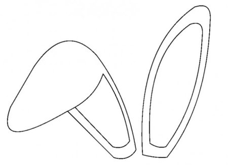 Заячьи уши трафарет