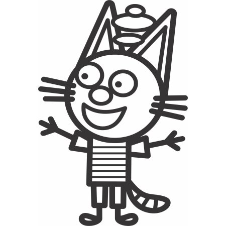 Трафареты три кота