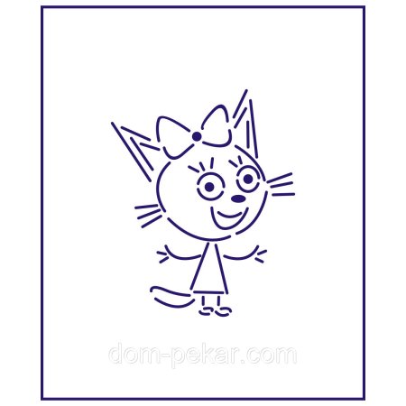 Трафарет 3 кота для пряников