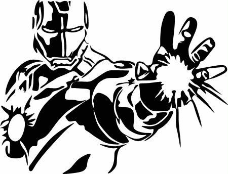 Трафаретные рисунки Iron man