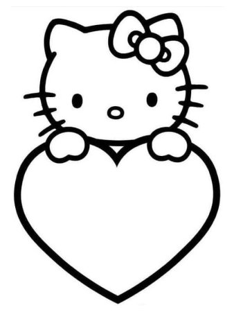 Котик Хелло Китти с сердечком