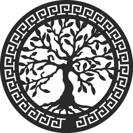 Дерево жизни гравировка
