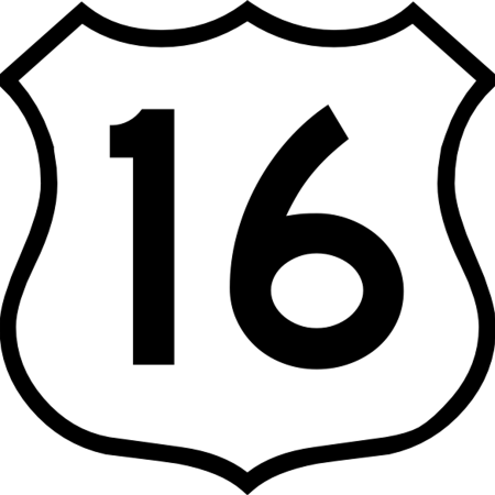 Цифра 16 трафарет