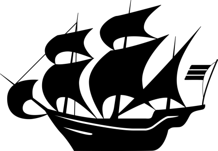 Парусник трафарет