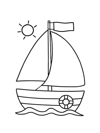 Аппликация кораблик