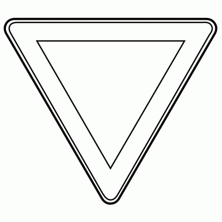 Знак Уступи дорогу раскраска