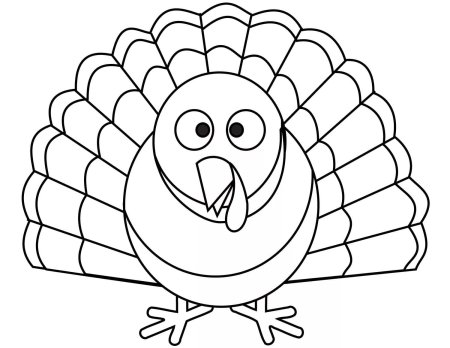 Turkey раскраска для детей