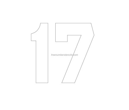 Трафарет числа 17