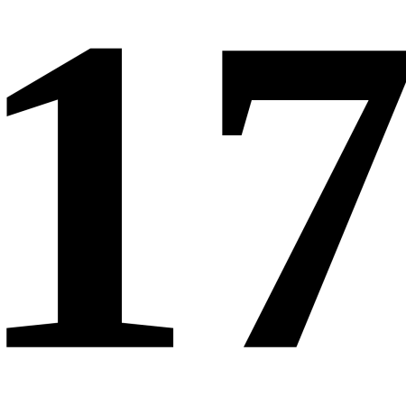 Цифра 17 красивая