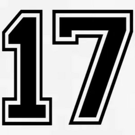 Цифра 17 красивая