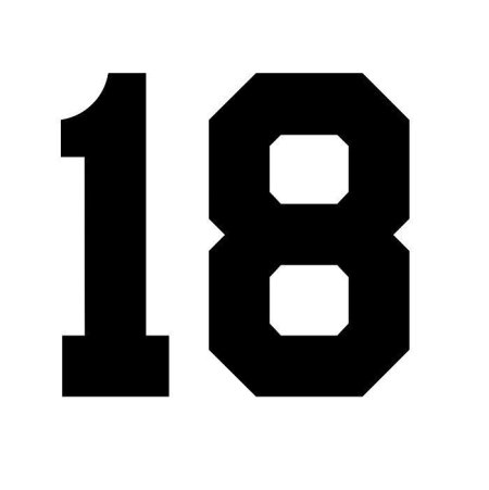 Цифра 18 раскраска