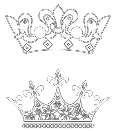 Корона трафарет