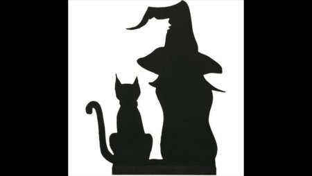 Силуэт кота на Хэллоуин