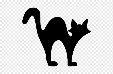 Трафарет кошки на Хэллоуин