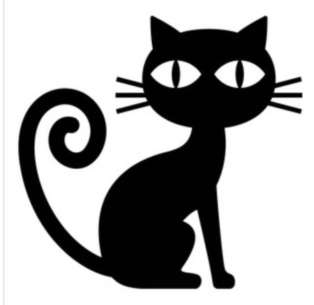 Трафарет кошек для Хэллоуина