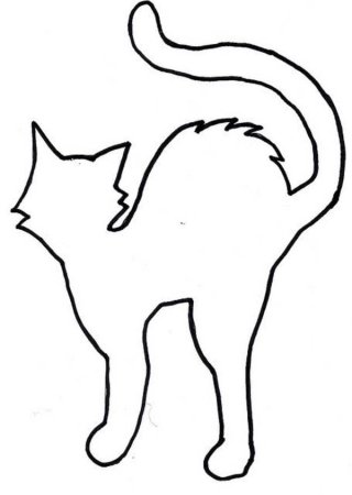 Трафарет кота для вырезания