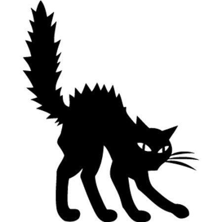 Силуэт кошки с выгнутой спиной