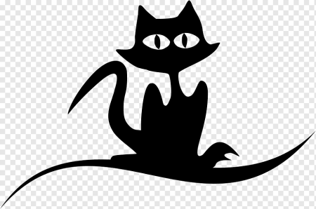 Силуэт кошки на Хэллоуин