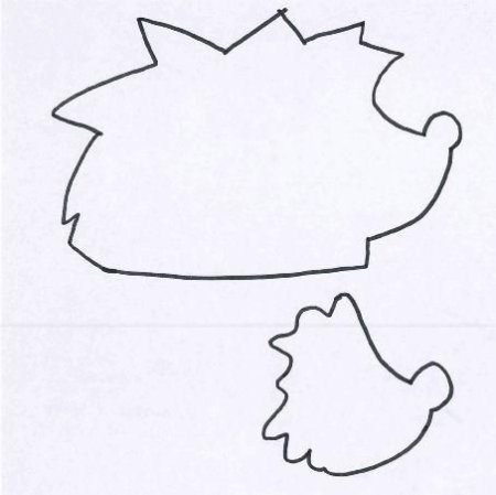Ежик из фетра шаблон